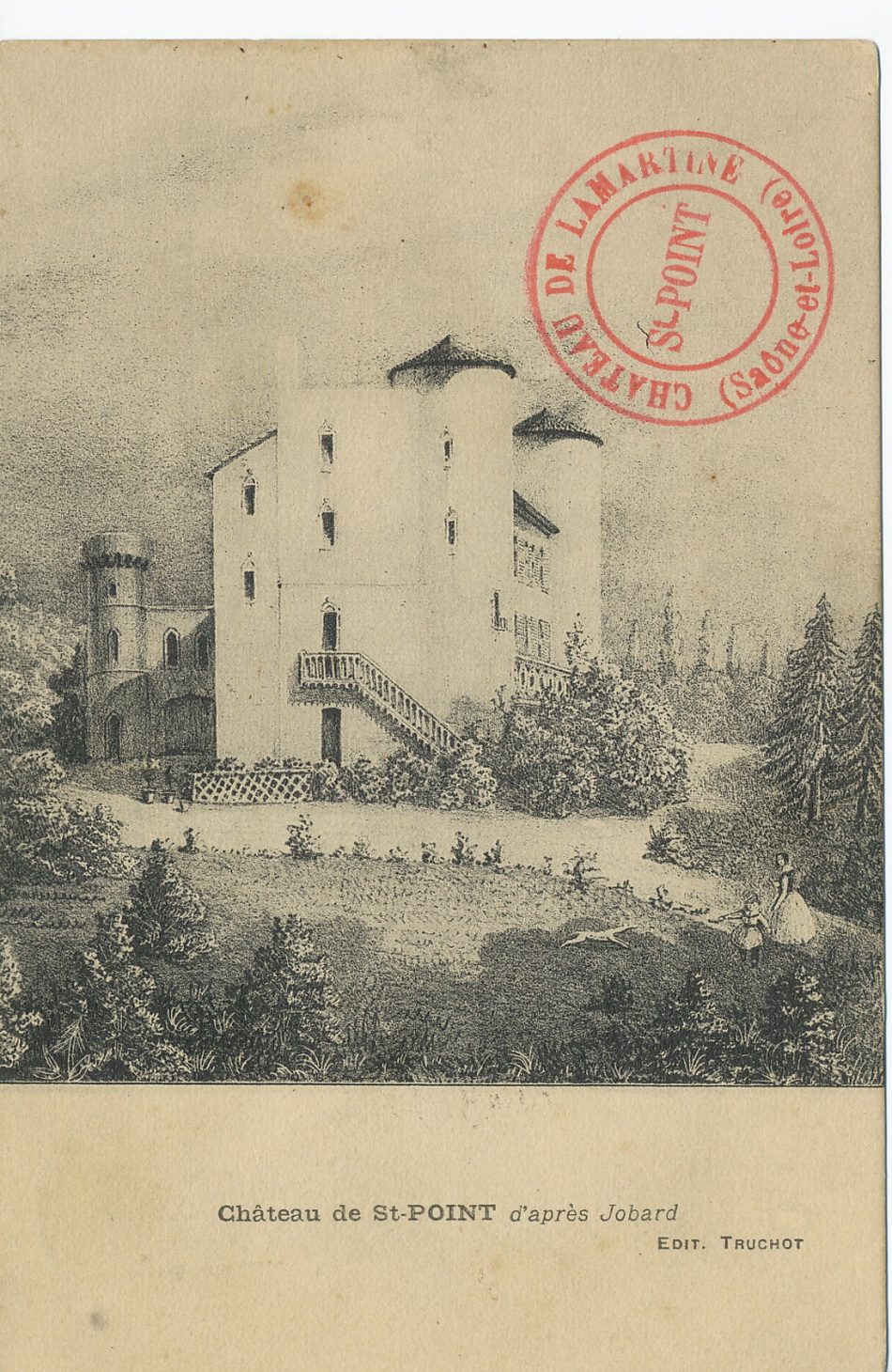 Château de Saint-Point d'après Jobard.