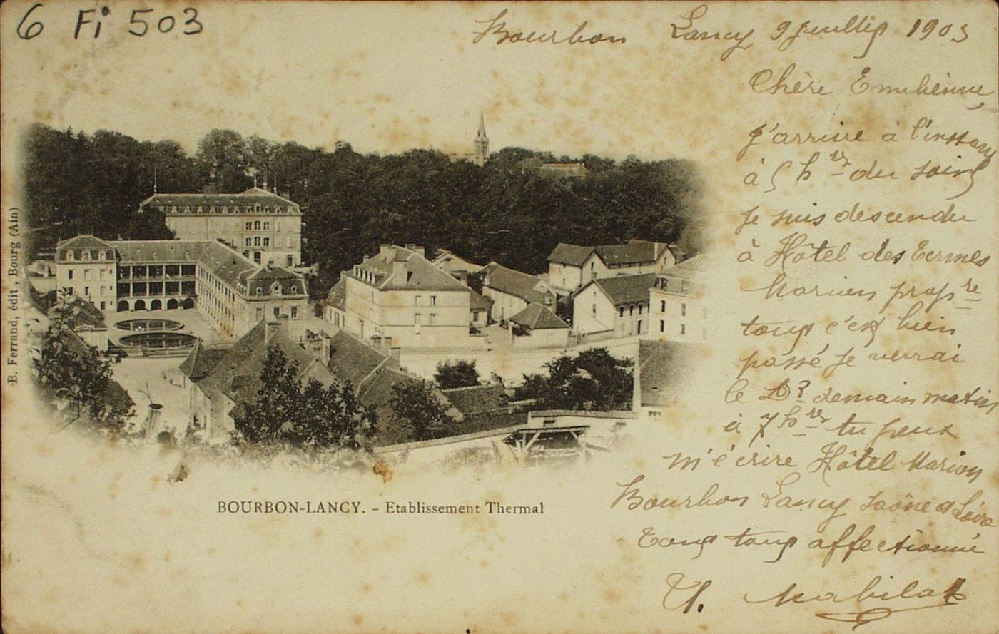 Bourbon-Lancy. Etablissement thermal.