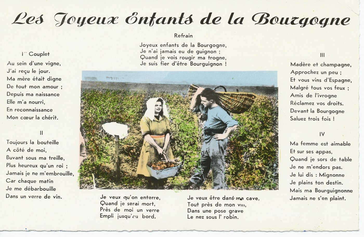Les joyeux enfants de la Bourgogne.