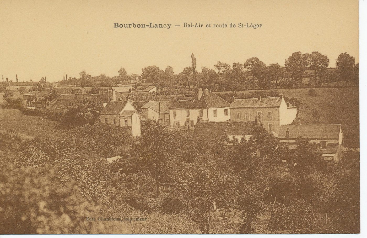 Bourbon-Lancy. Bel-Air et route de Saint-Léger.