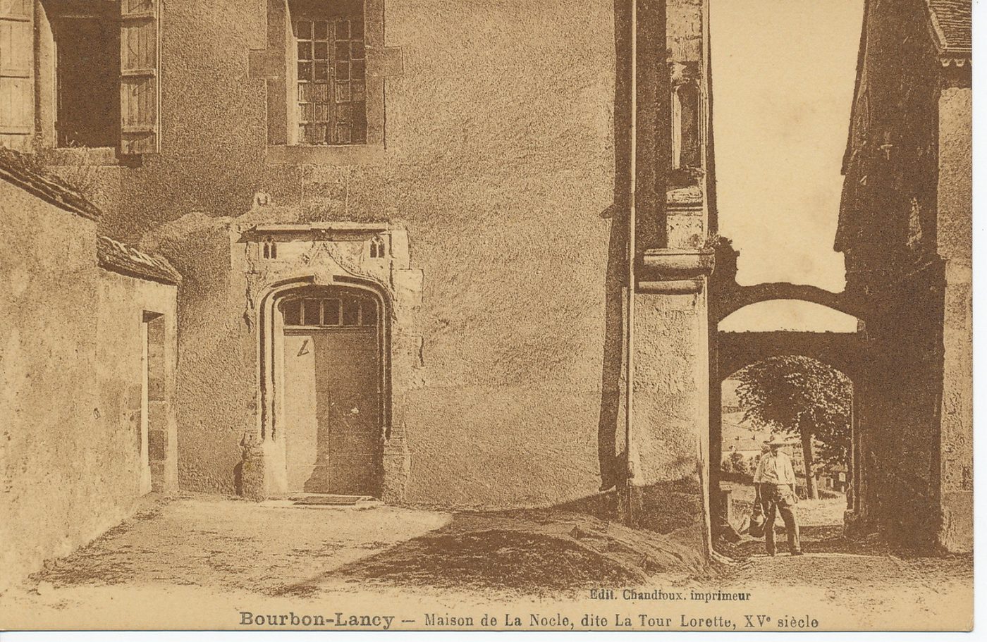 Bourbon-Lancy. Maison de la Nocle, dite la Tour Lorette, XVe s.