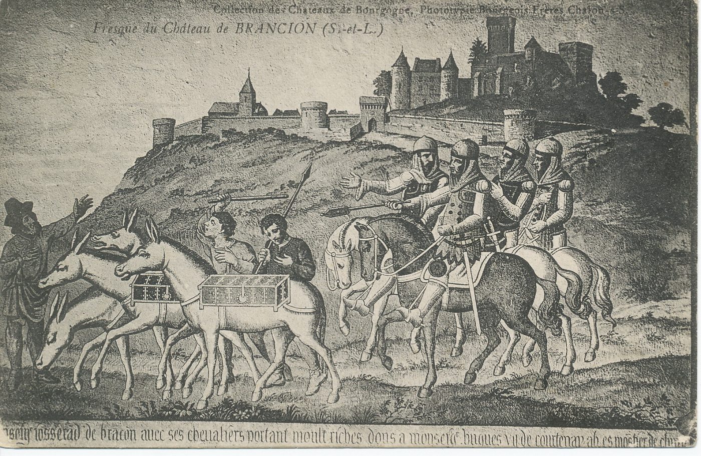 Fresque du château de Brancion.