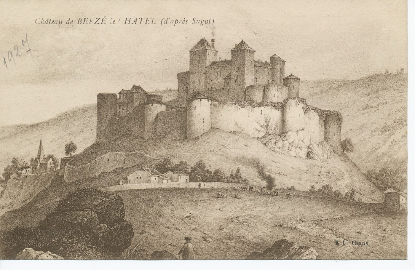 Château de Berzé-le-Châtel (d'après Sagot).