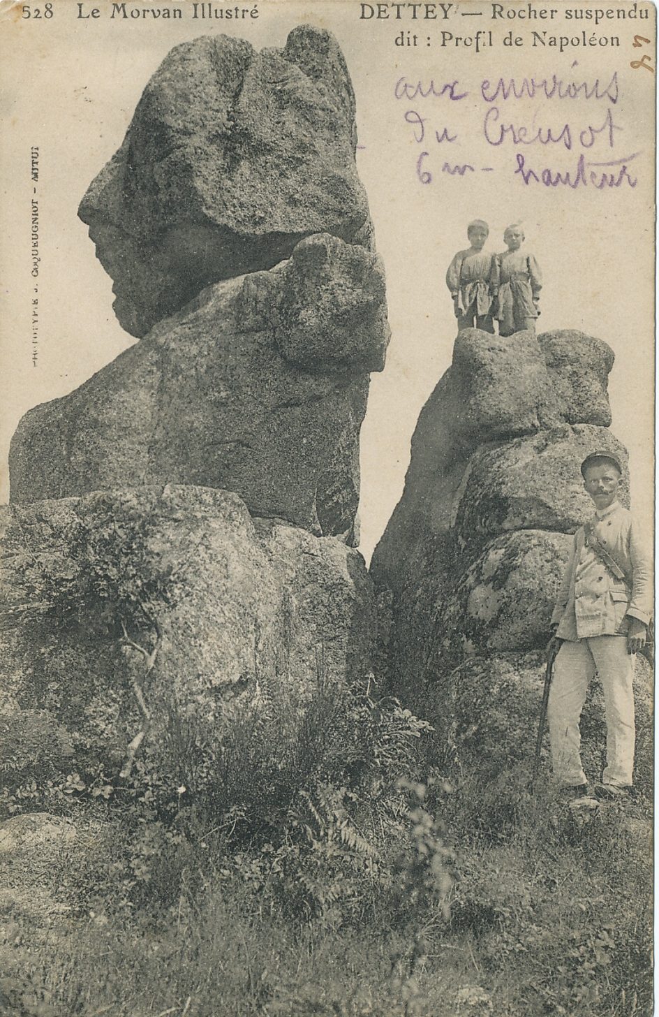 Le Morvan illustré. Dettey. Rocher suspendu dit : profil de Napoléon.