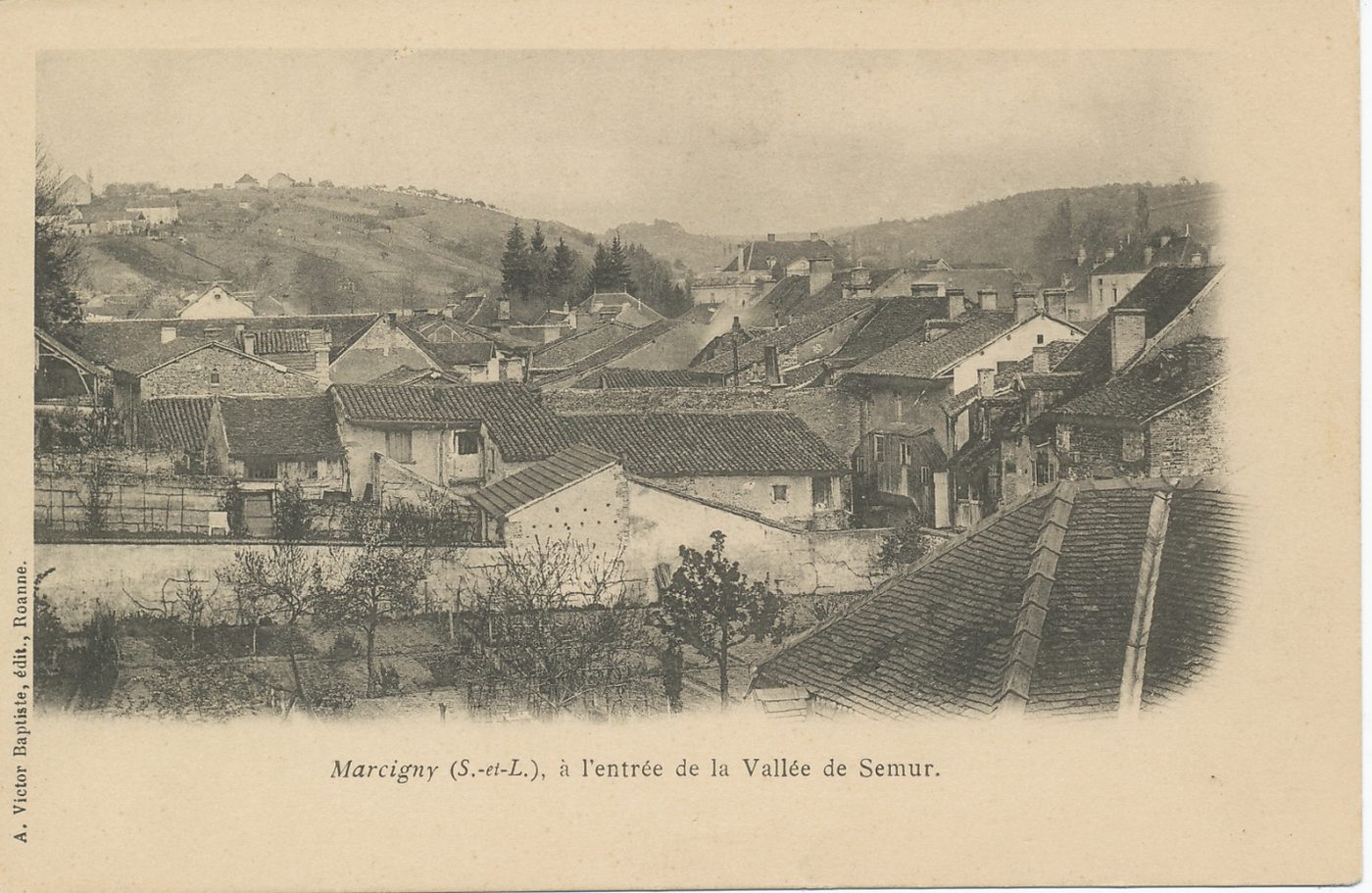 Marcigny à l'entrée de la vallée de Semur.