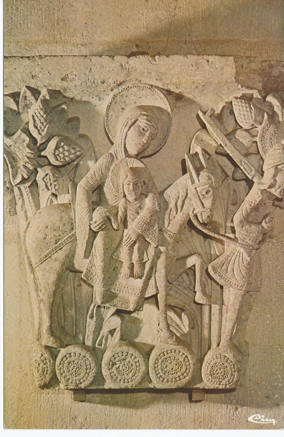 Cathédrale d'Autun. Fuite en Egypte. XIIe s.