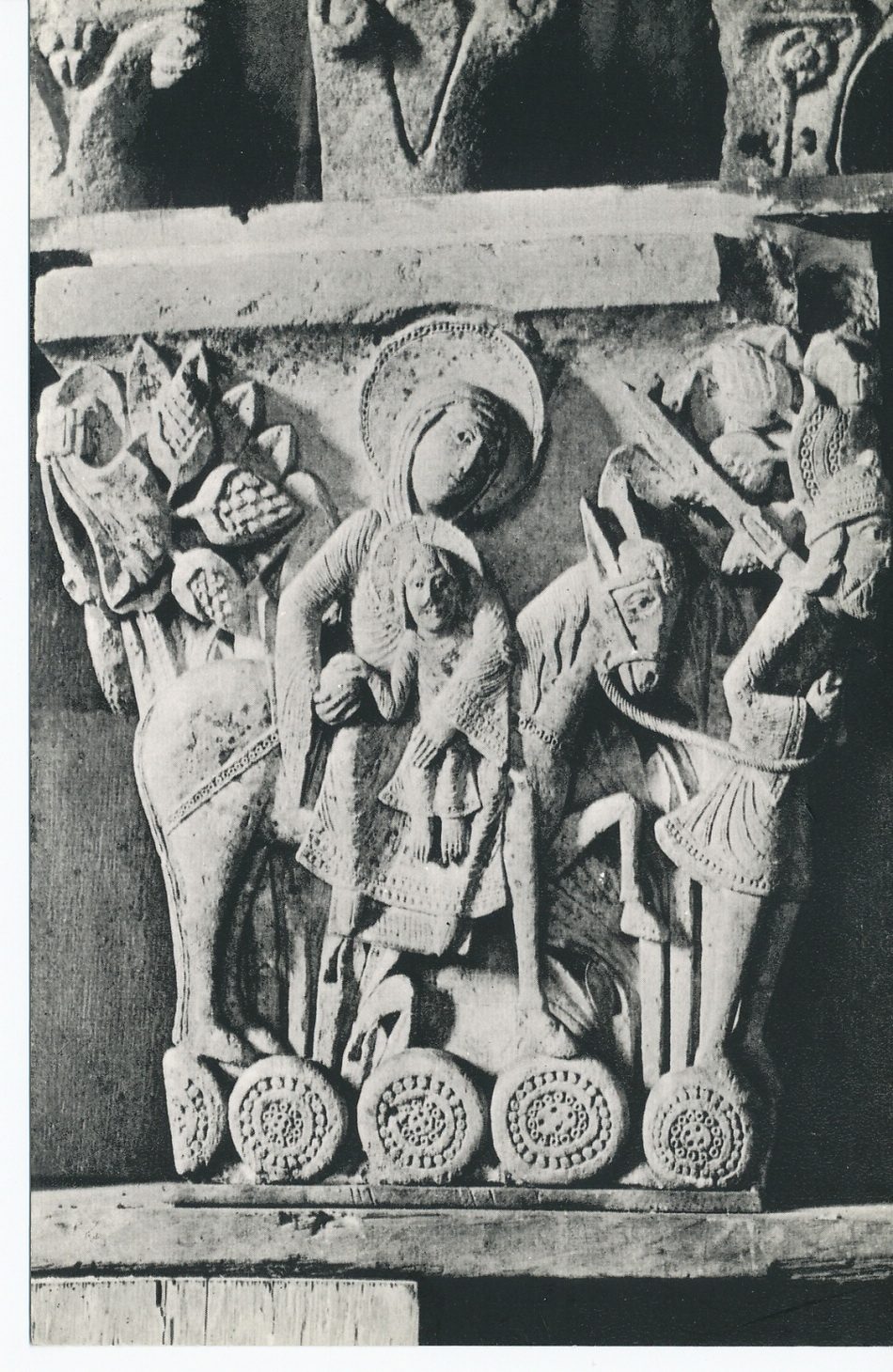 Cathédrale d'Autun. Fuite en Egypte. Chapiteau (XIIe s.).