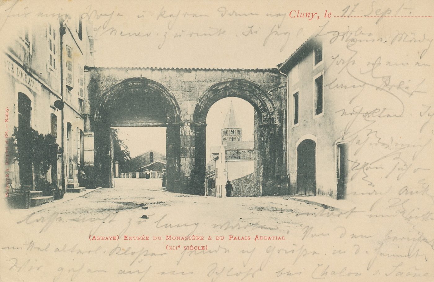 Abbaye. Entrée du monastère et du palais abbatial (XIIe s.).