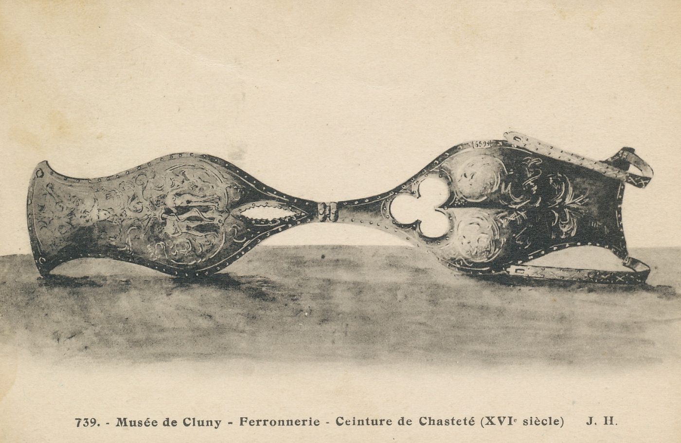 Musée de Cluny. Ferronnerie. Ceinture de chasteté (XVIe s.).