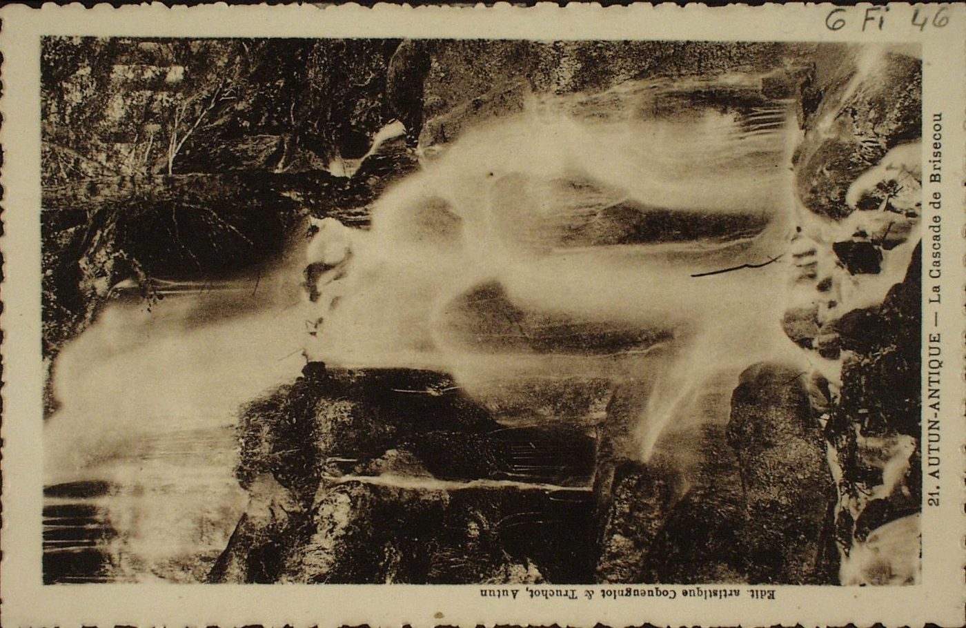 Autun antique. La cascade de Brisecou.