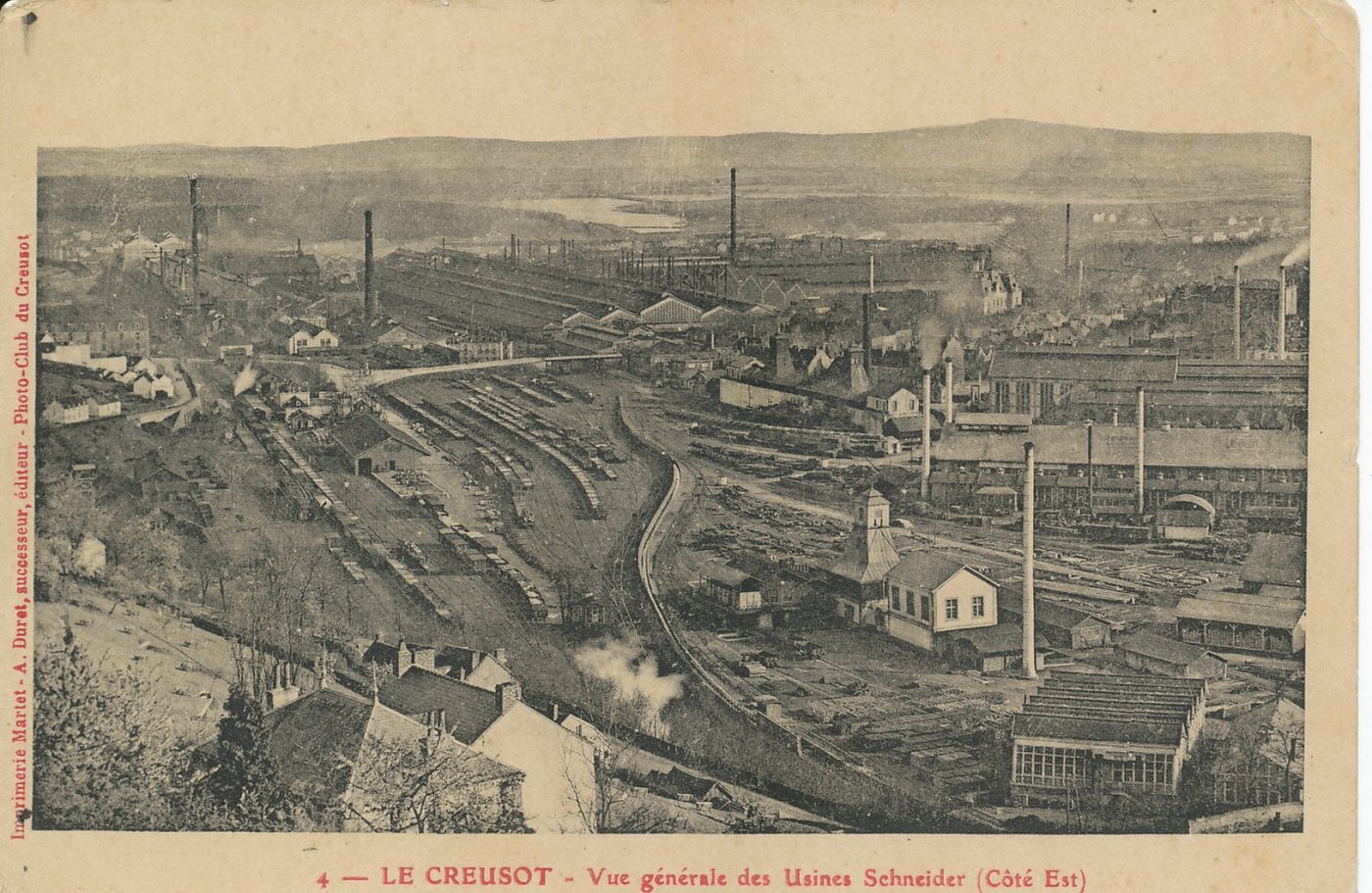 Le Creusot. Vue générale des usines Schneider (côté Est).