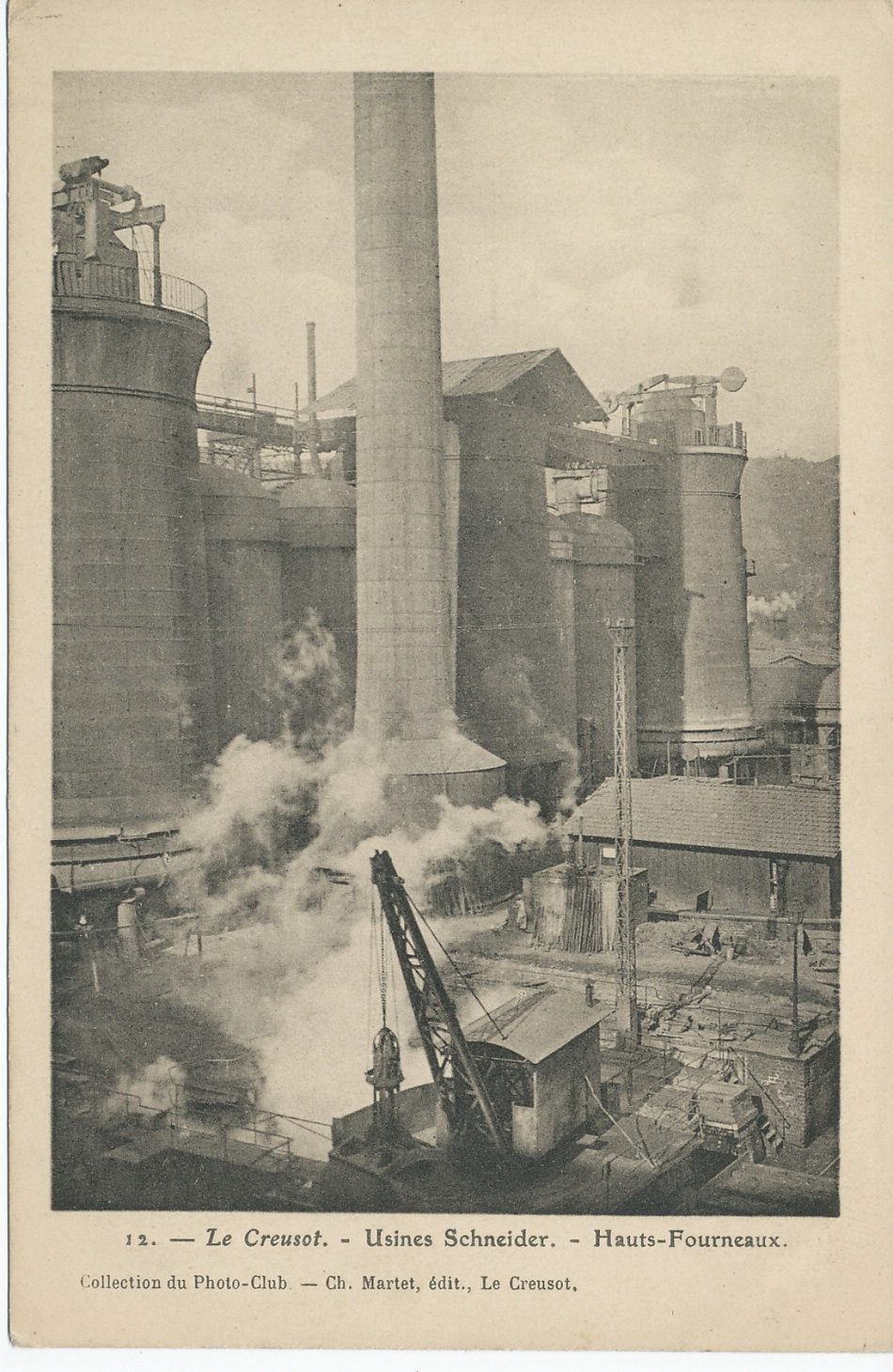 Le Creusot. Usines Schneider. Hauts fourneaux.