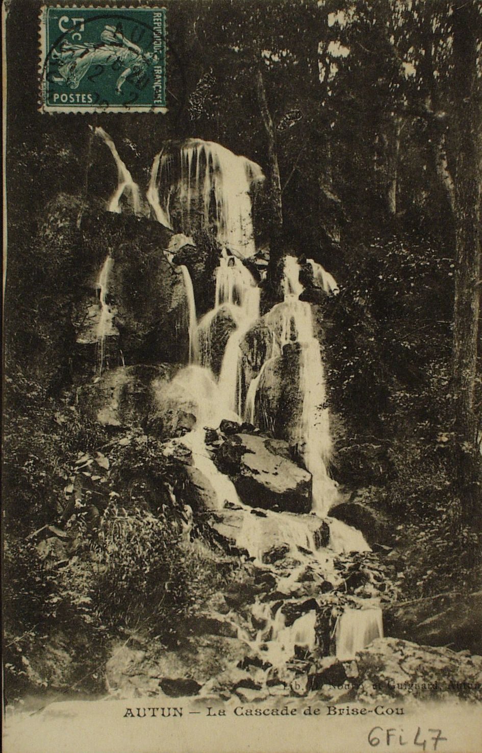 Autun. La cascade de Brisecou.