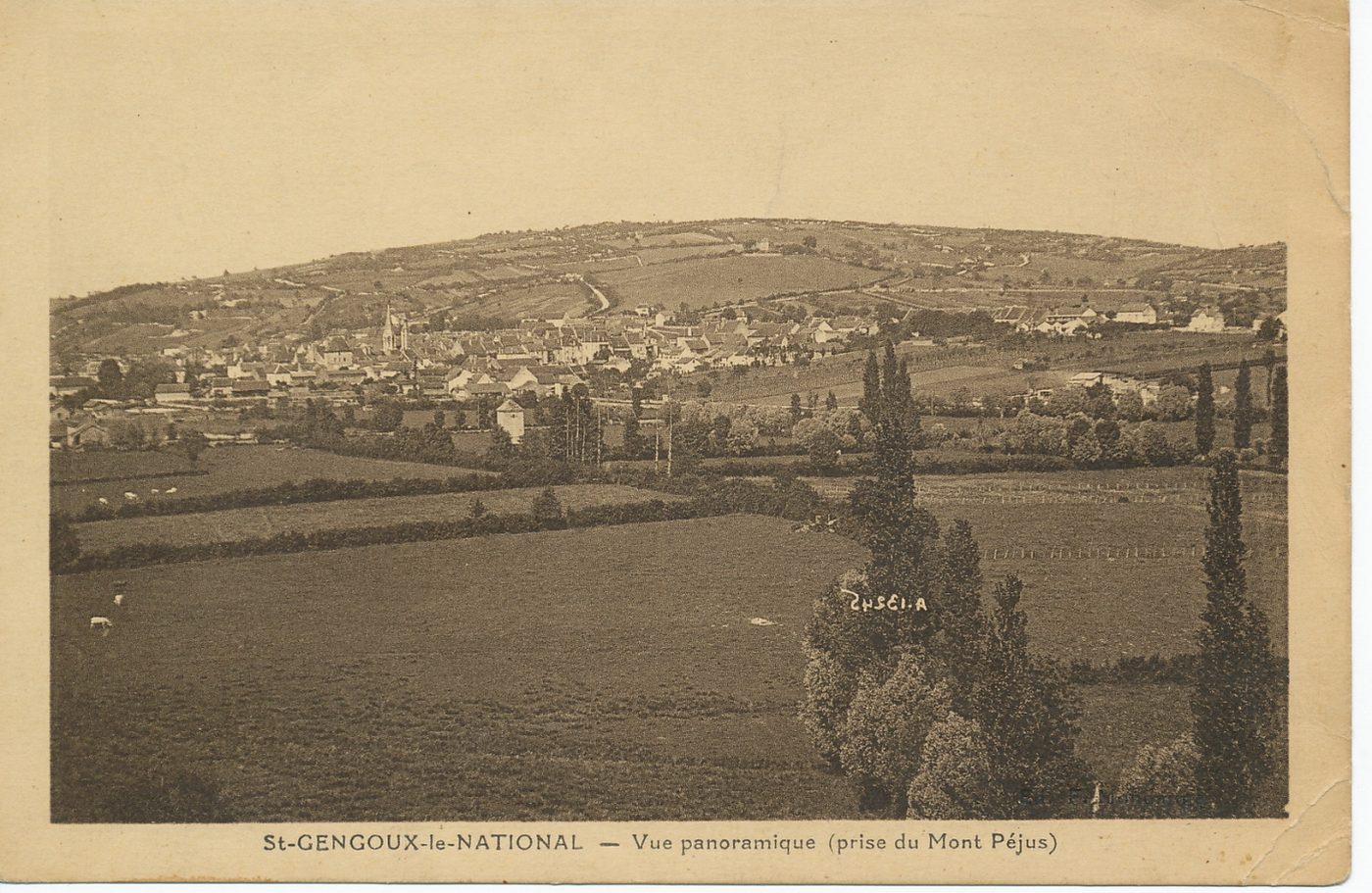 Saint-Gengoux-le-National. Vue panoramique (prise du Mont Péjus).