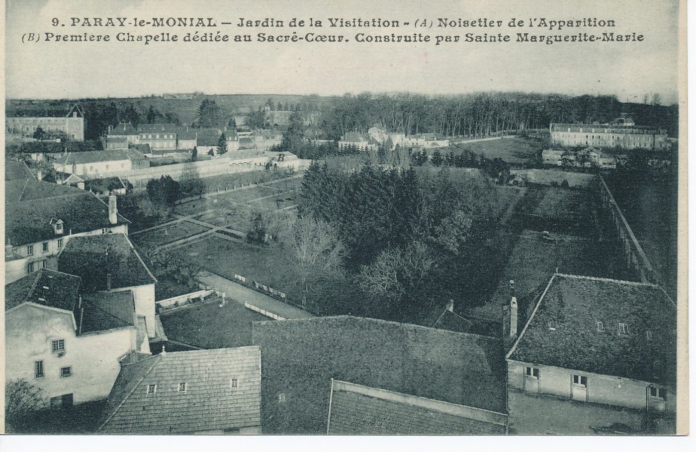 Paray-le-Monial. Jardin de la Visitation. Noisetier de l'Apparition. Première chapelle dédiée au Sacré-Coeur. Construite par sainte Marguerite-Marie.