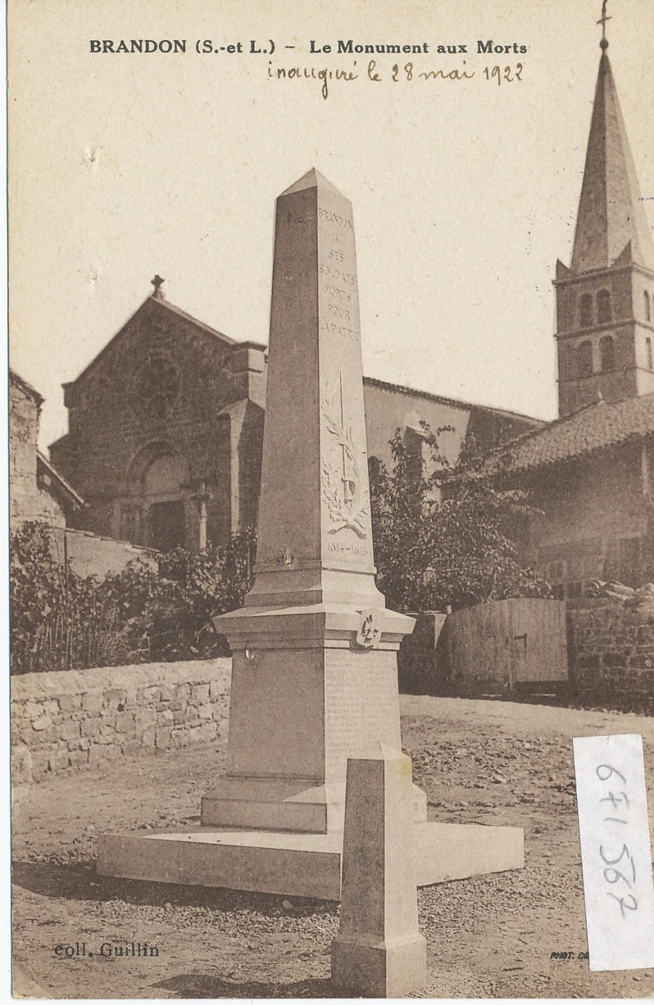 Brandon Le monument aux morts.