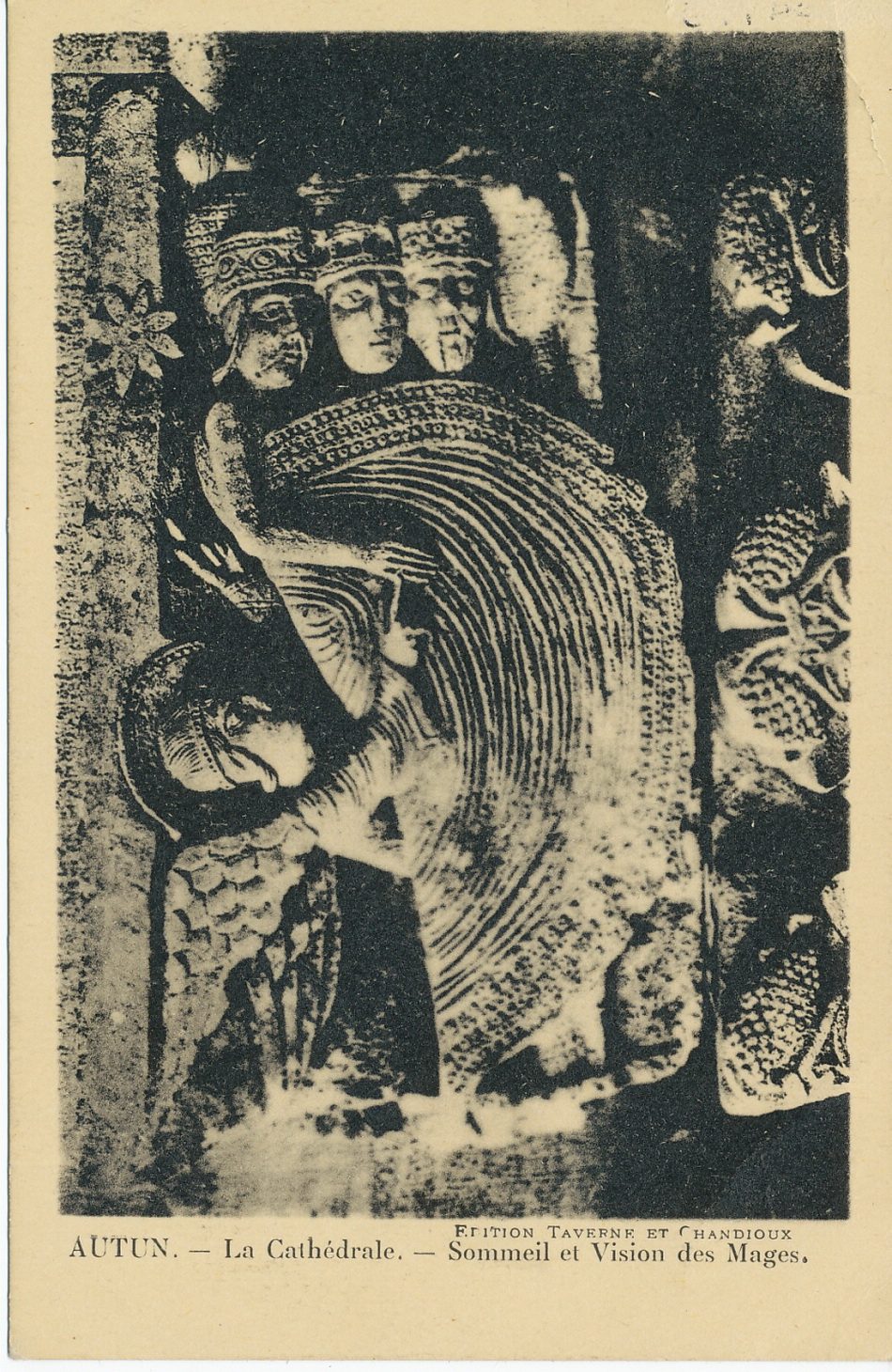 Autun. La cathédrale. Sommeil et vision des mages.
