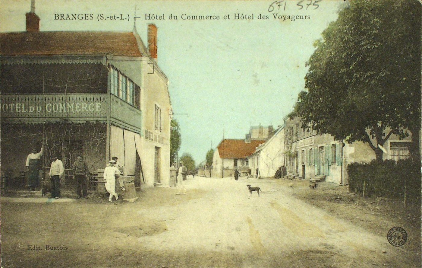 Branges. Hôtel du commerce et hôtel des voyageurs.