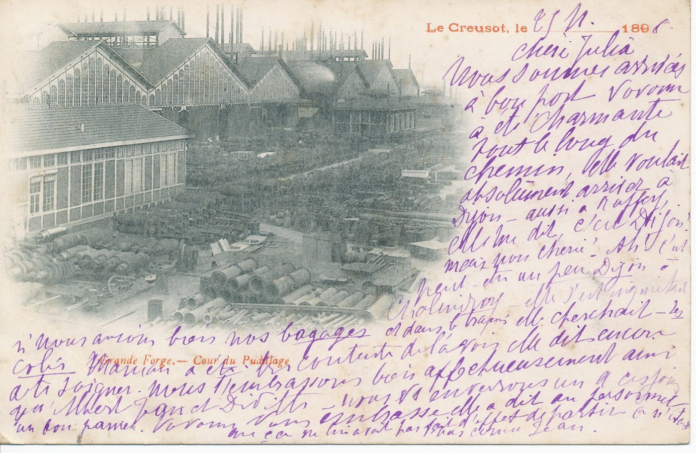 Le Creusot. Grande forge. Cour du puddlage.