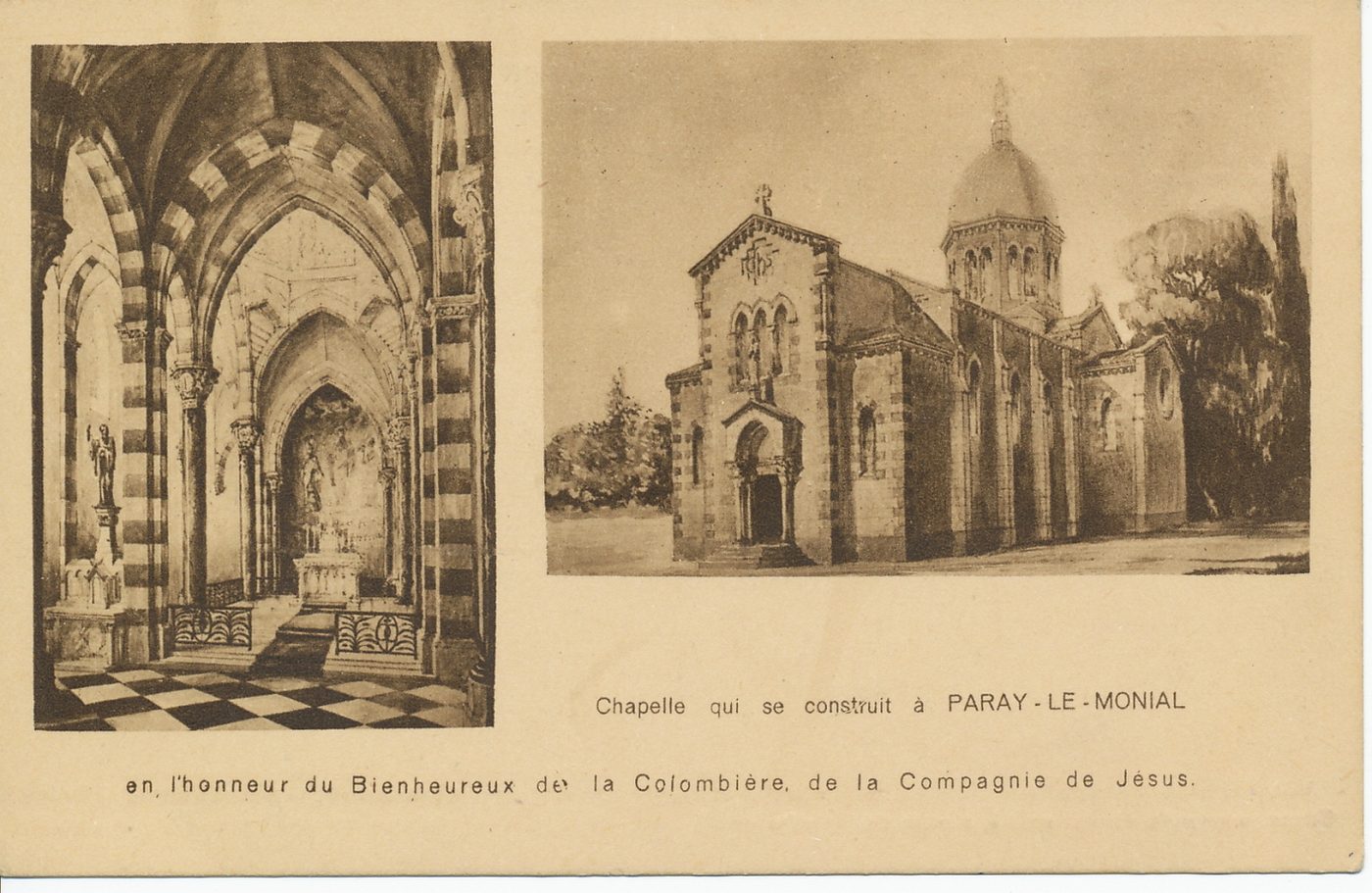Chapelle qui se construit à Paray-le-Monial en l'honneur du Bienheureux de la Colombière, de la Compagnie de Jésus.