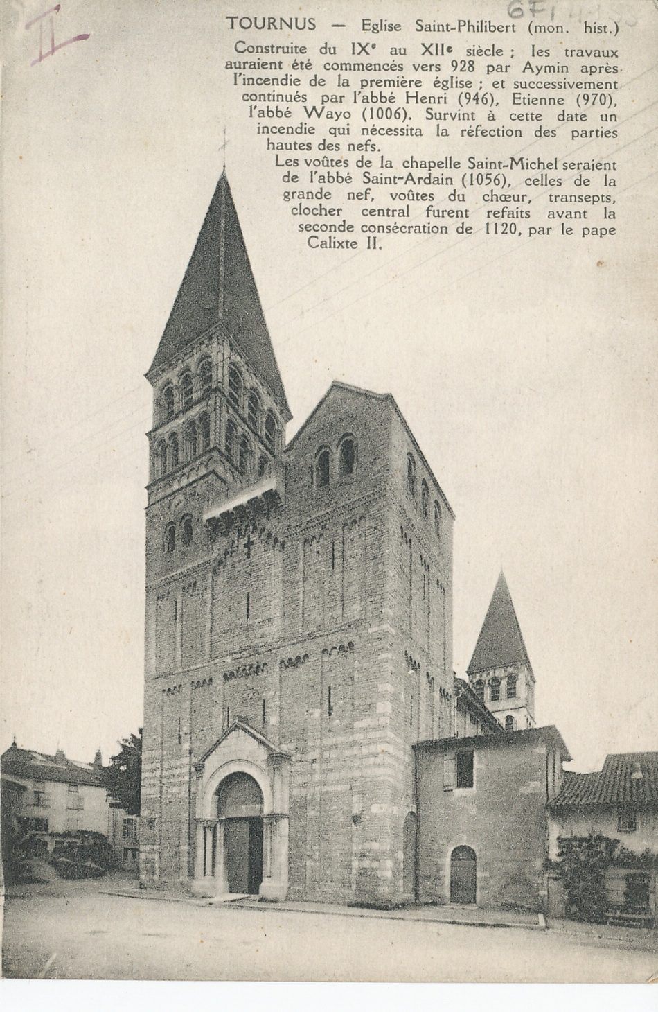 Tournus. Eglise Saint-Philibert (mon. hist).