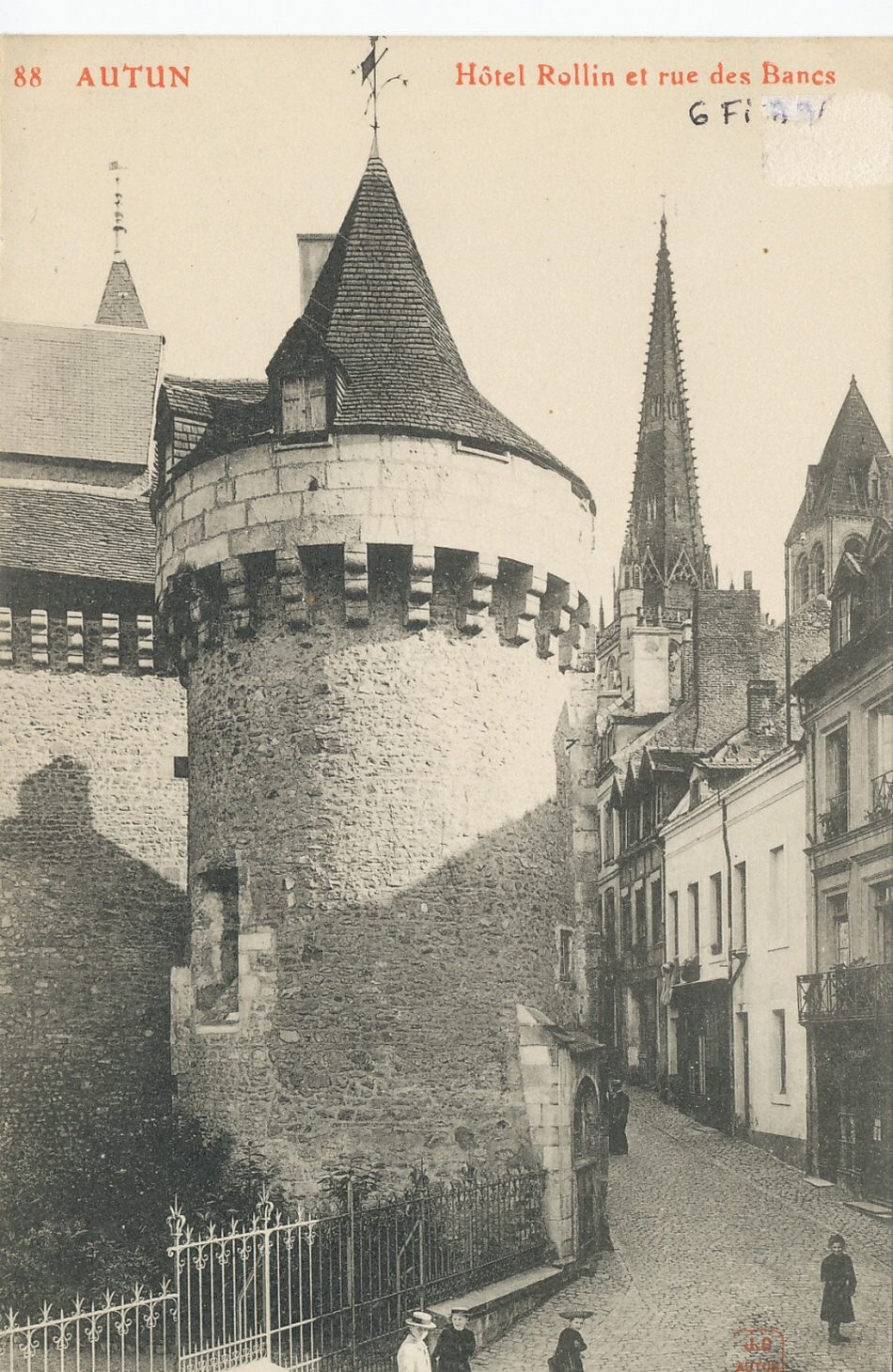 Hôtel Rolin et rue des Bancs.