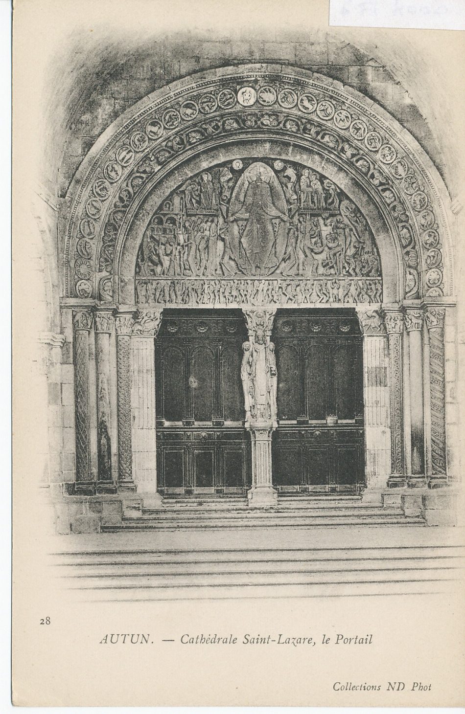Autun. Cathédrale Saint-Lazare, le portail.