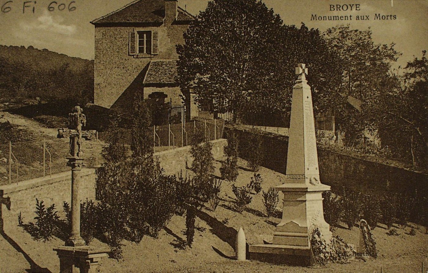 Broye. Monuments aux morts.