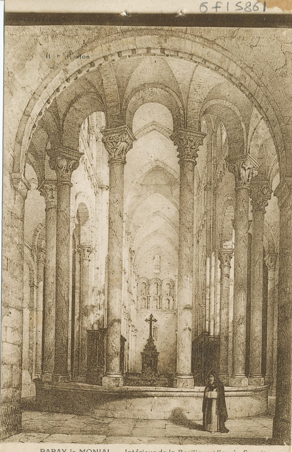 Paray-le-Monial. Intérieur de la basilique (d'après Sagot).