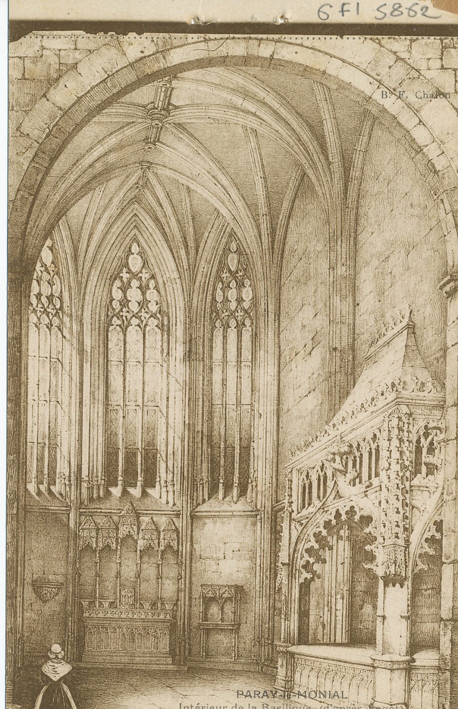 Paray-le-Monial. Intérieur de la basilique (d'après Sagot).
