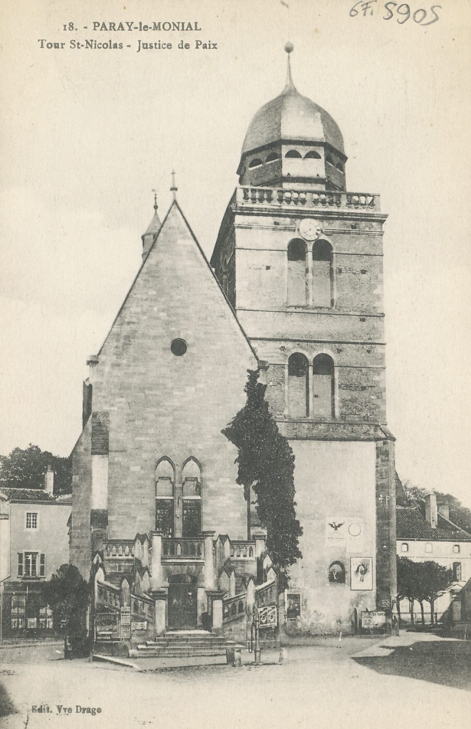 Paray-le-Monial. Tour Saint-Nicolas. Justice de paix.