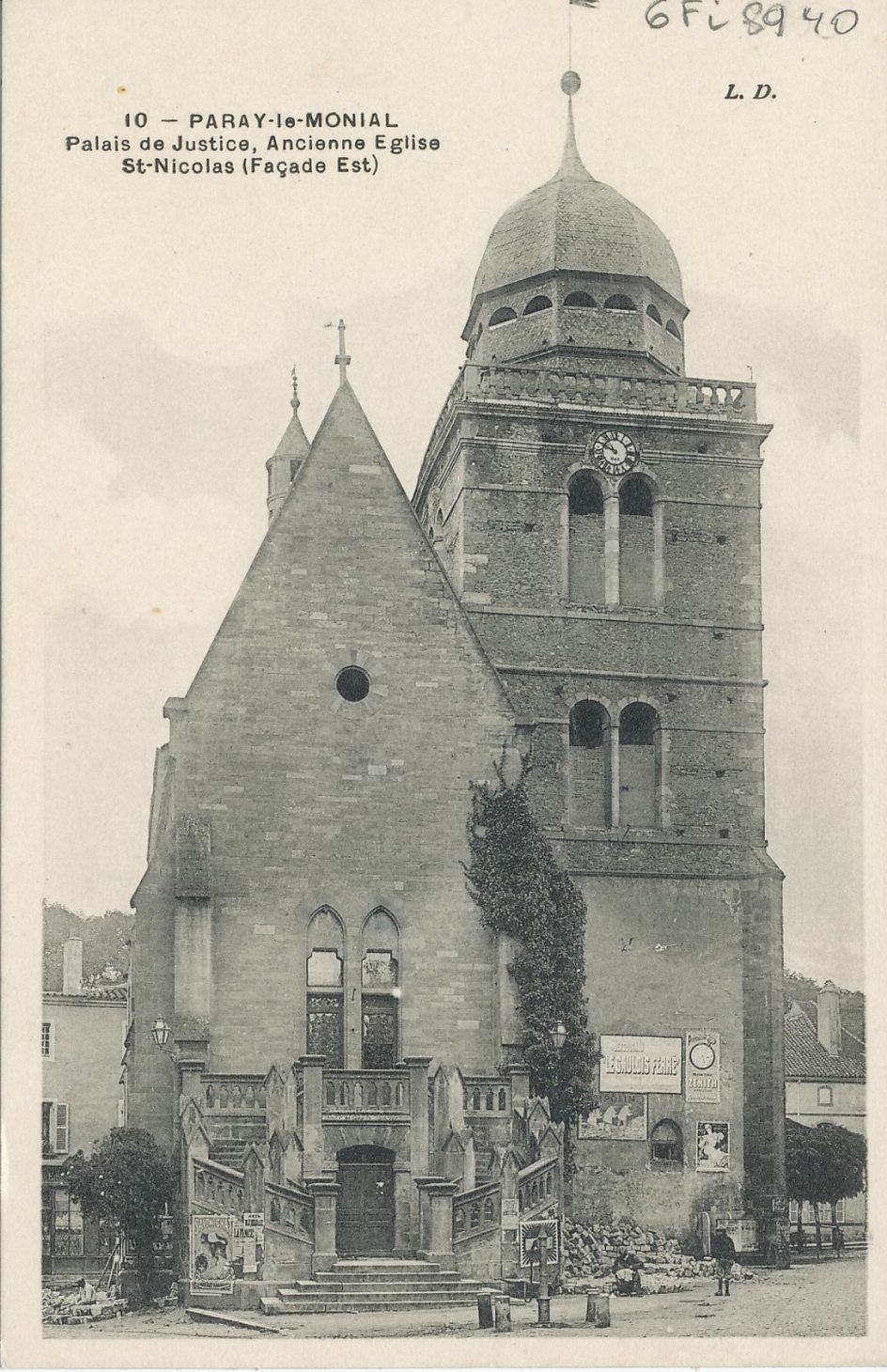 Paray-le-Monial. Palais de justice, ancienne église Saint-Nicolas (façade Est).