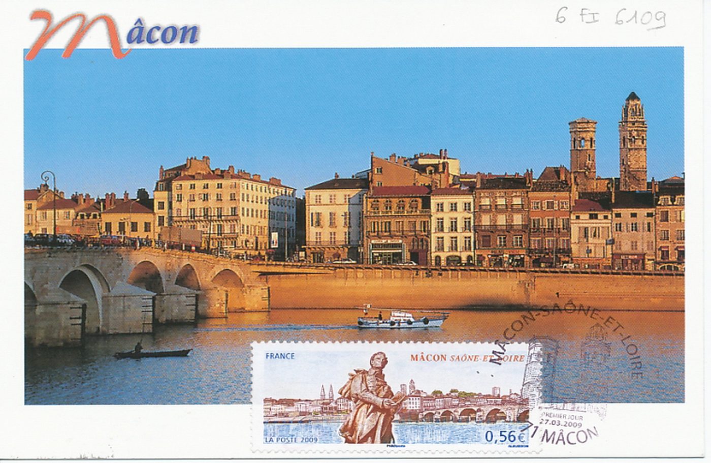 Mâcon. La Saône. Le pont. Les quais.