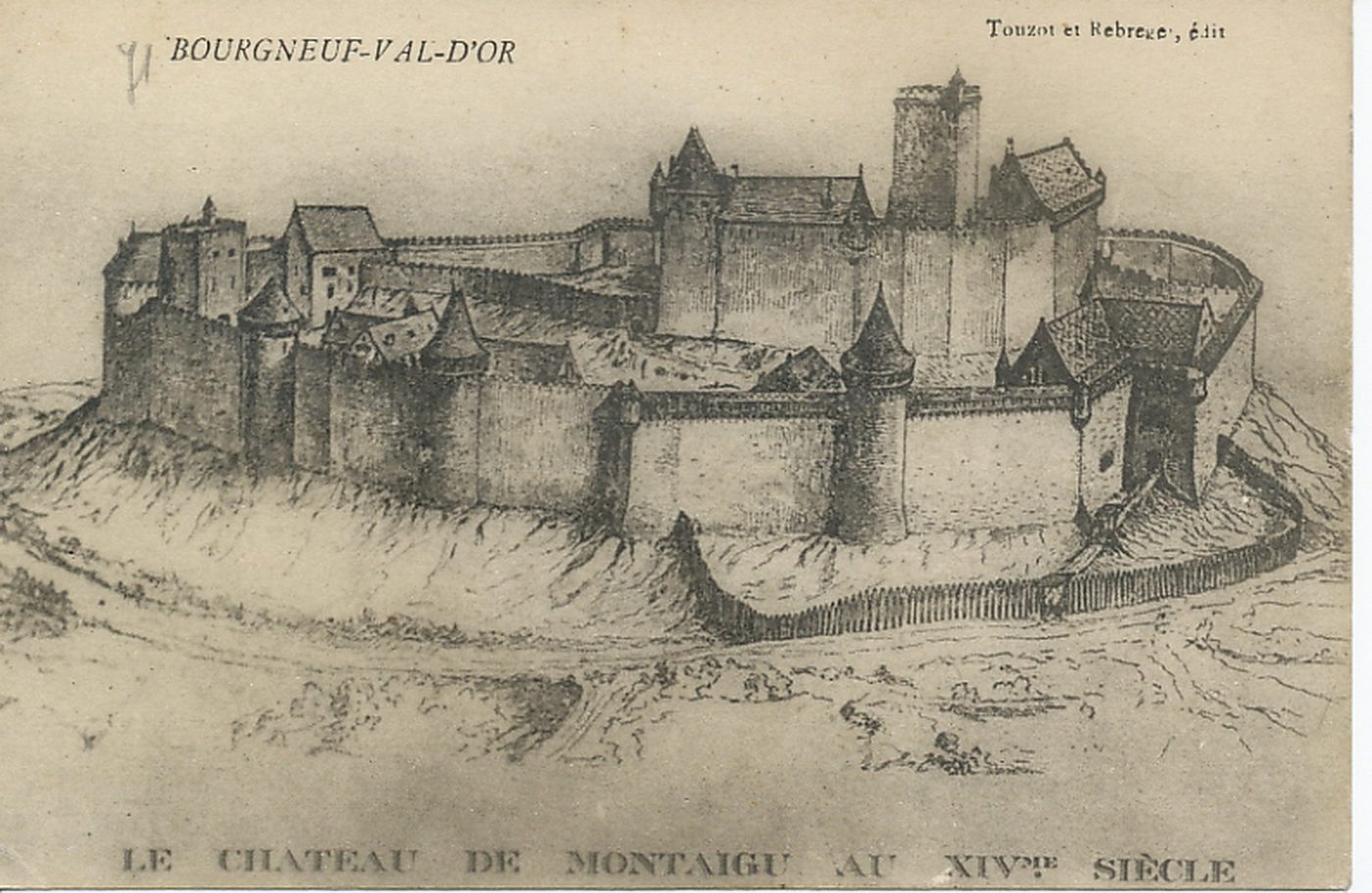 Bourgneuf-Val-d'Or. Le château de Montaigu au XIVe s.