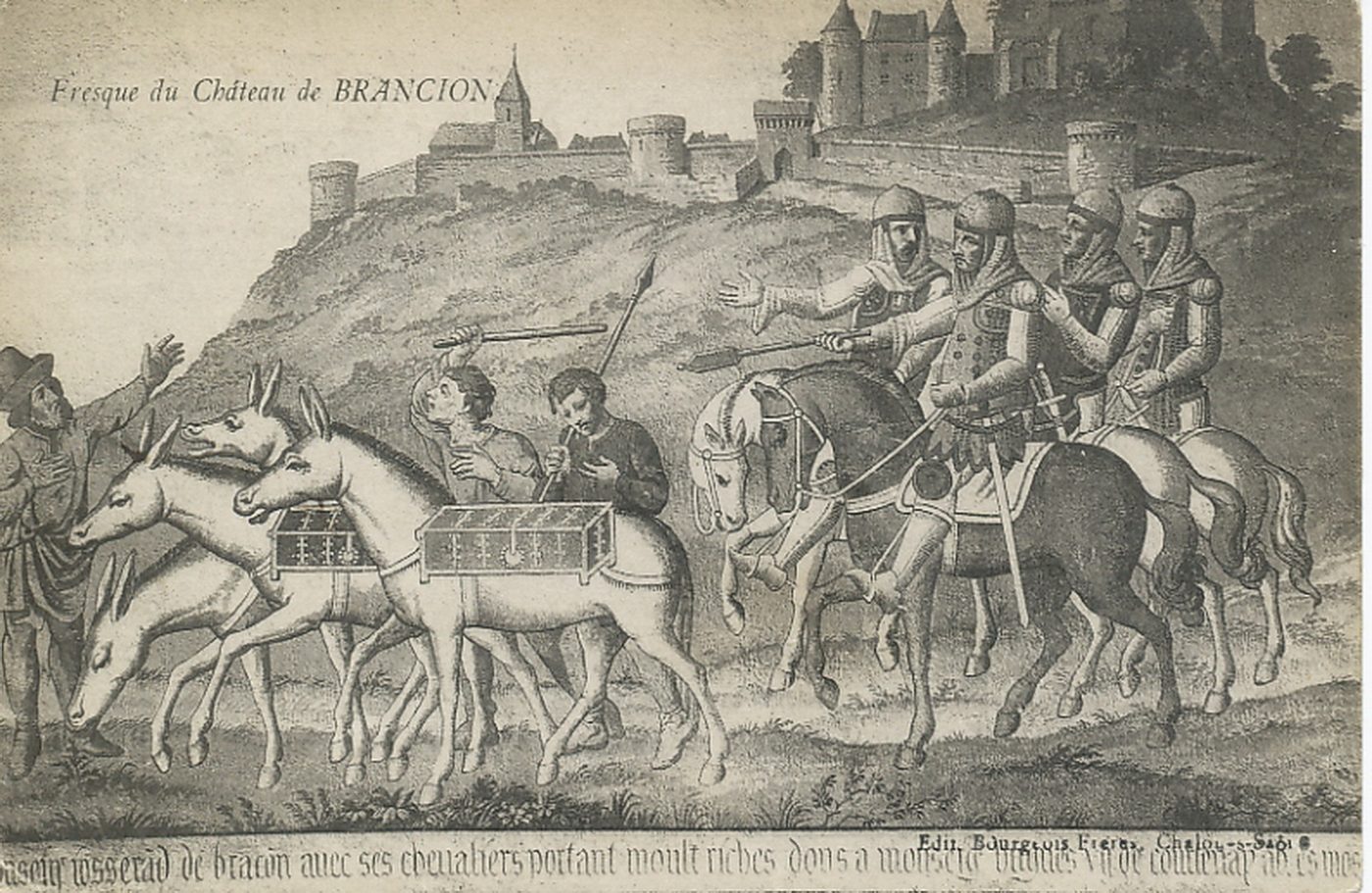 Fresque du château de Brancion.