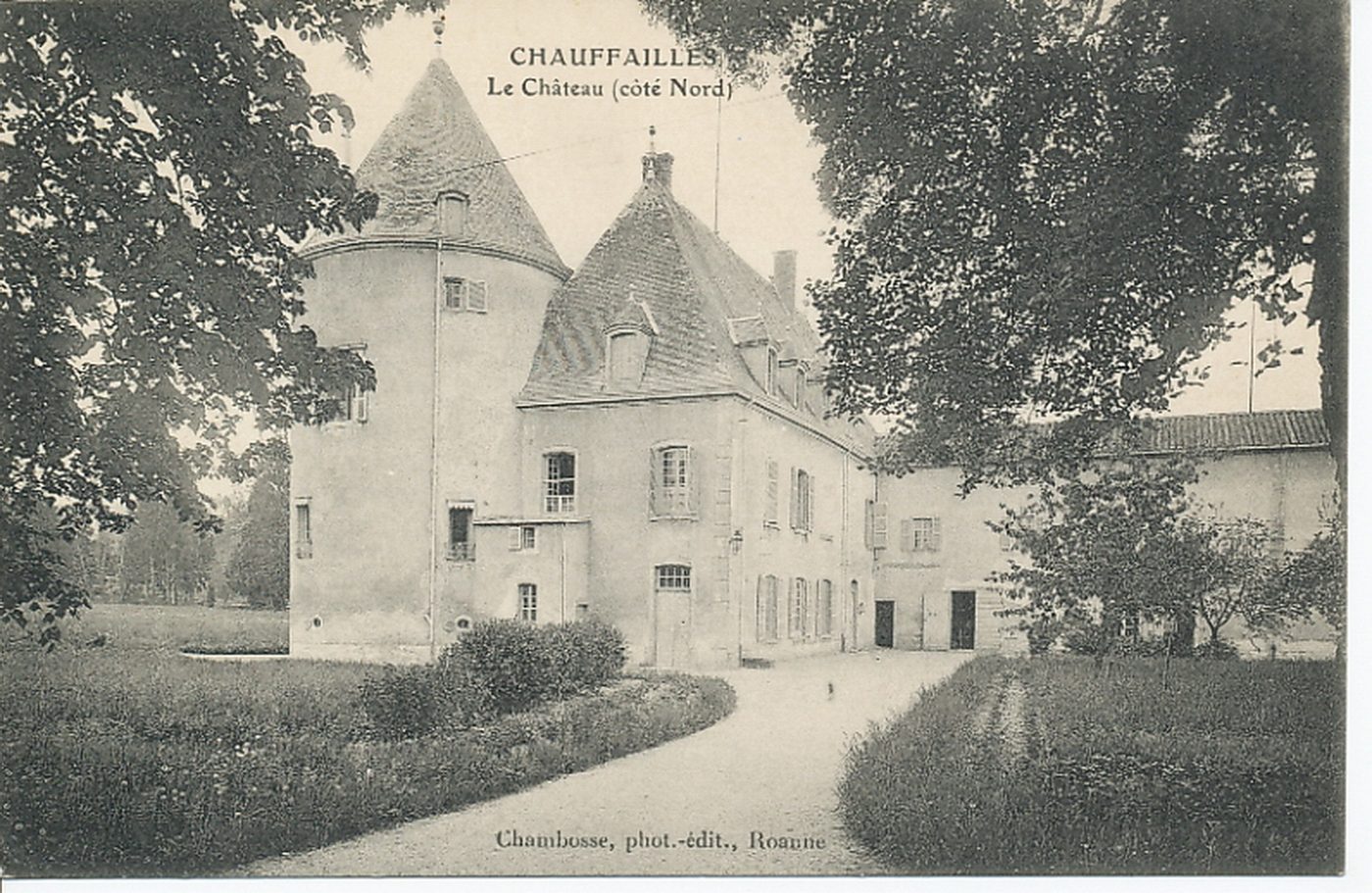Chauffailles. Le château (côté Nord).