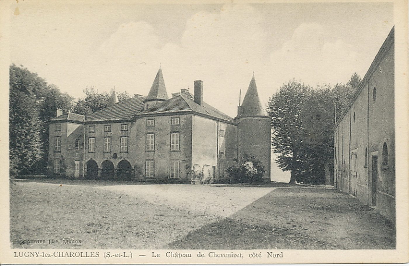Lugny-lès-Charolles. Le château de Chevenizet, côté Nord.