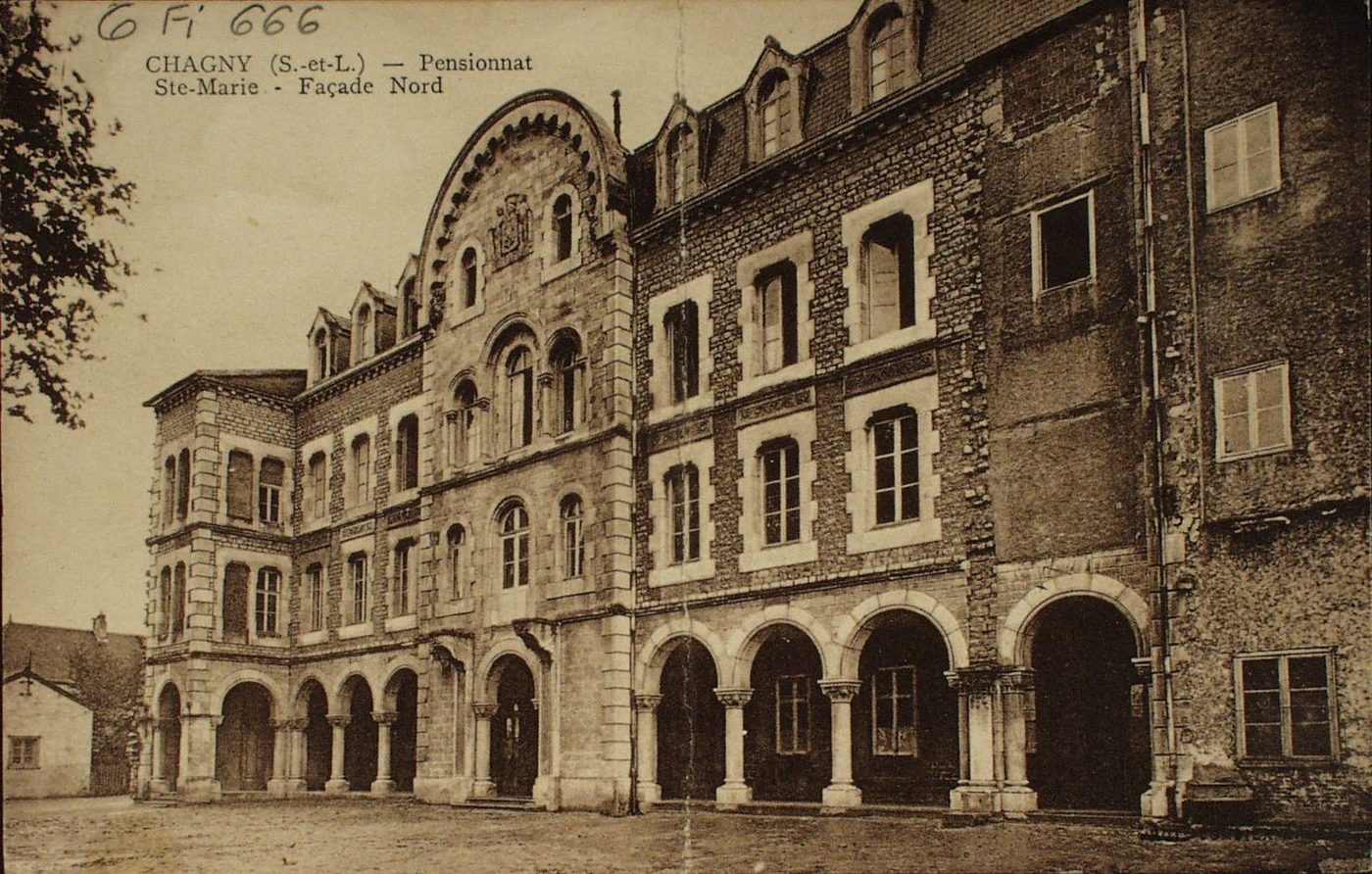 Chagny. Pensionnat Sainte-Marie. Façade Nord.