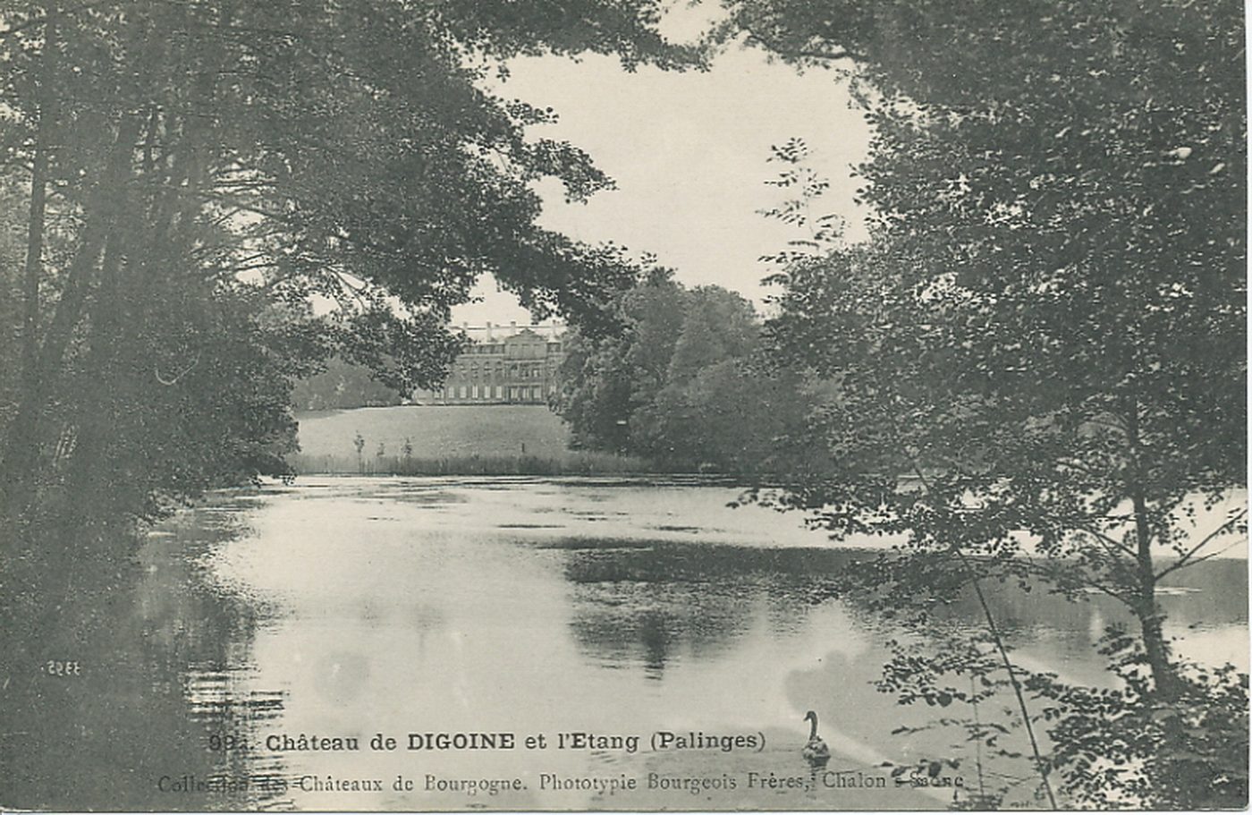 Château de Digoine et l'étang (Palinges).