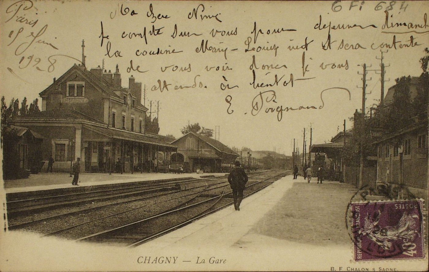 Chagny. La gare.