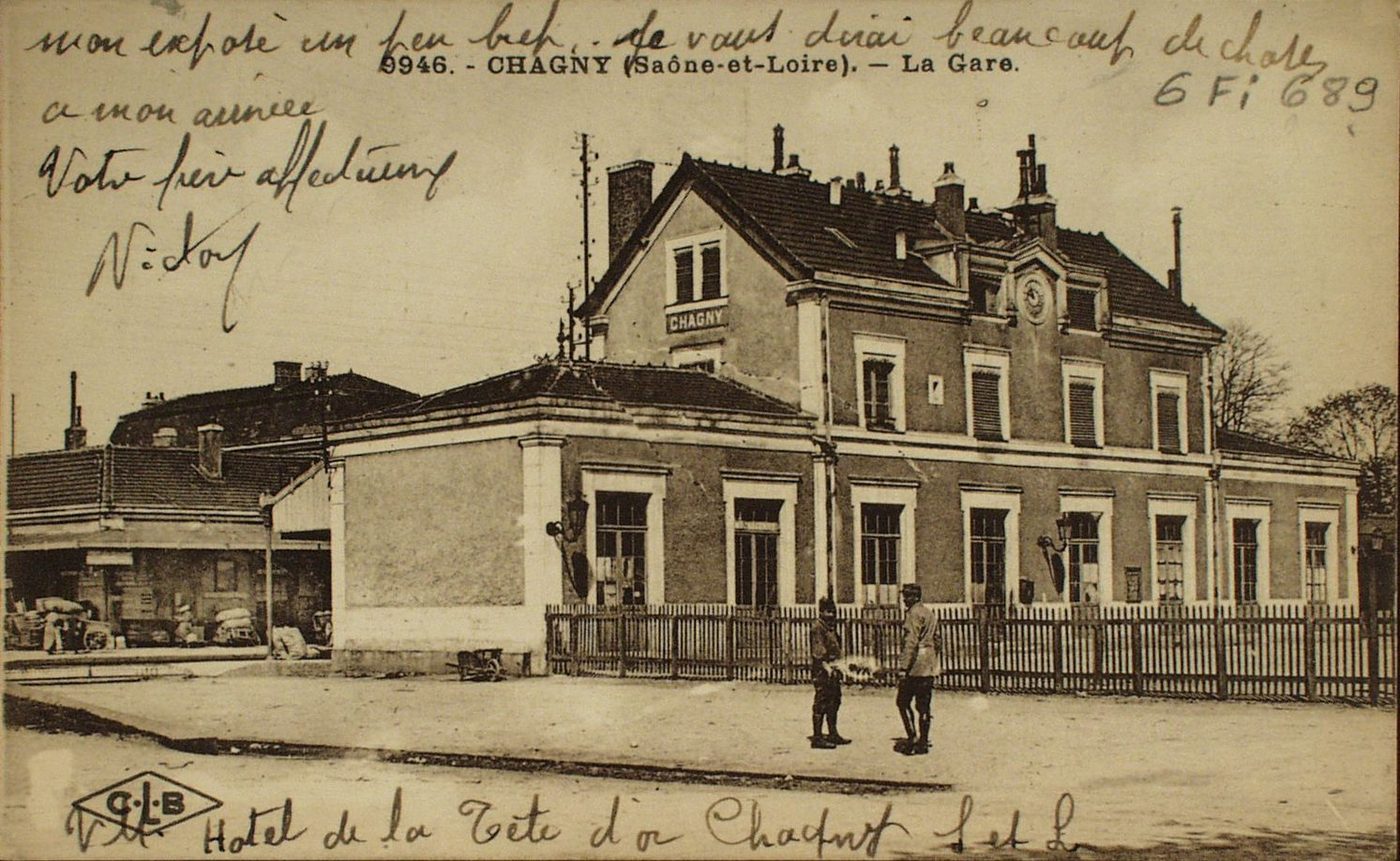 Chagny. La gare.
