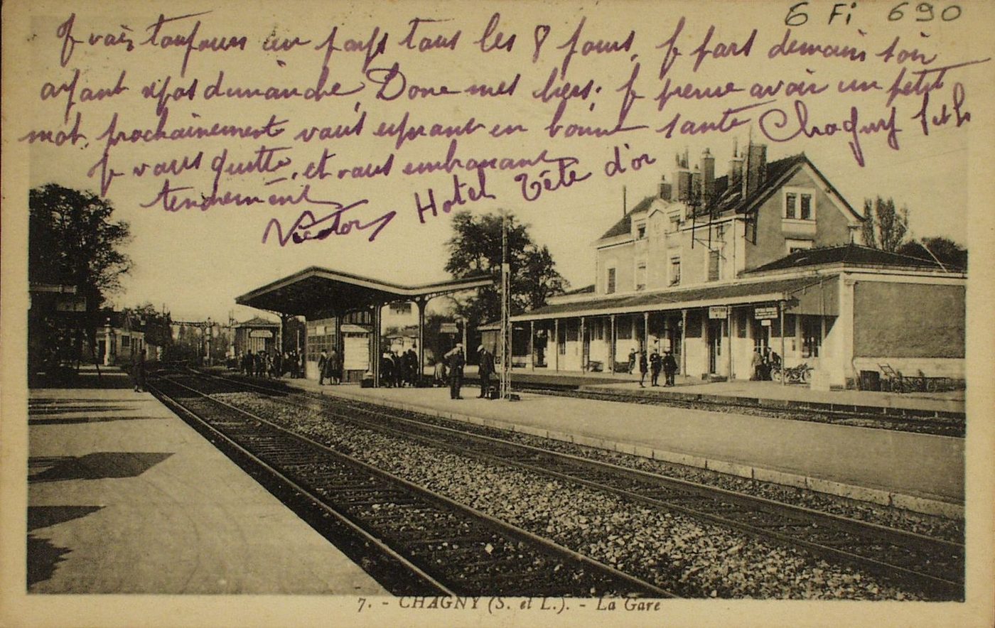 Chagny. La gare.