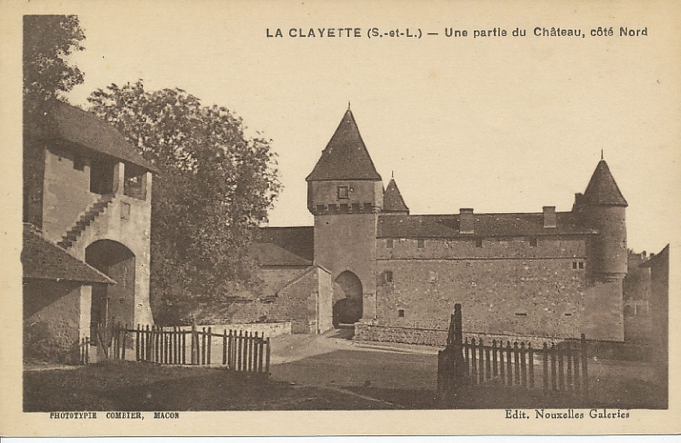 La Clayette. Une partie du château, côté Nord.
