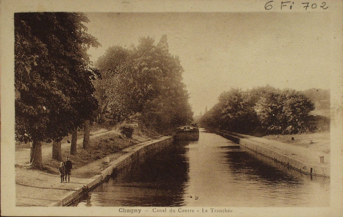 Chagny. Canal du Centre. La tranchée.