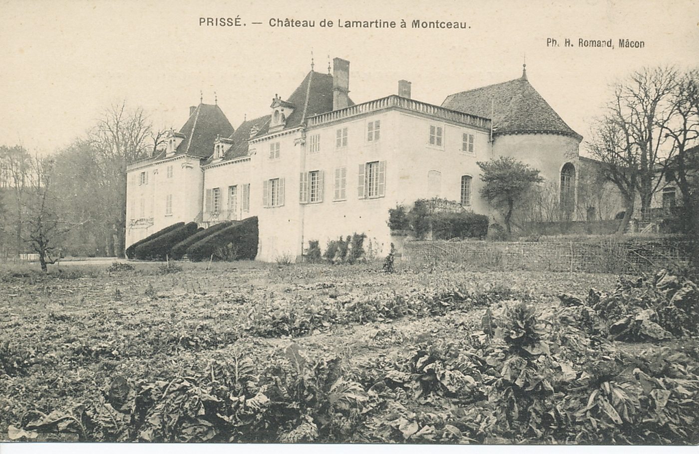 Prissé. Château de Lamartine à Montceau.