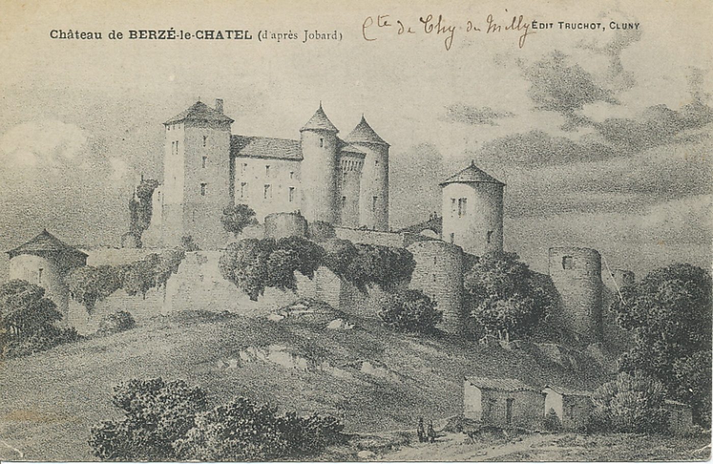 Château de Berzé-le-Châtel (d'après Jobard).