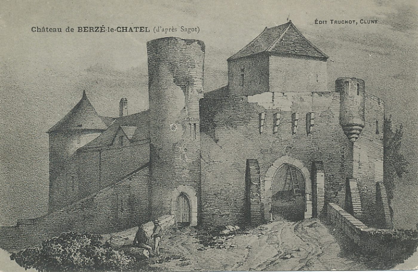 Château de Berzé-le-Châtel (d'après Sagot).
