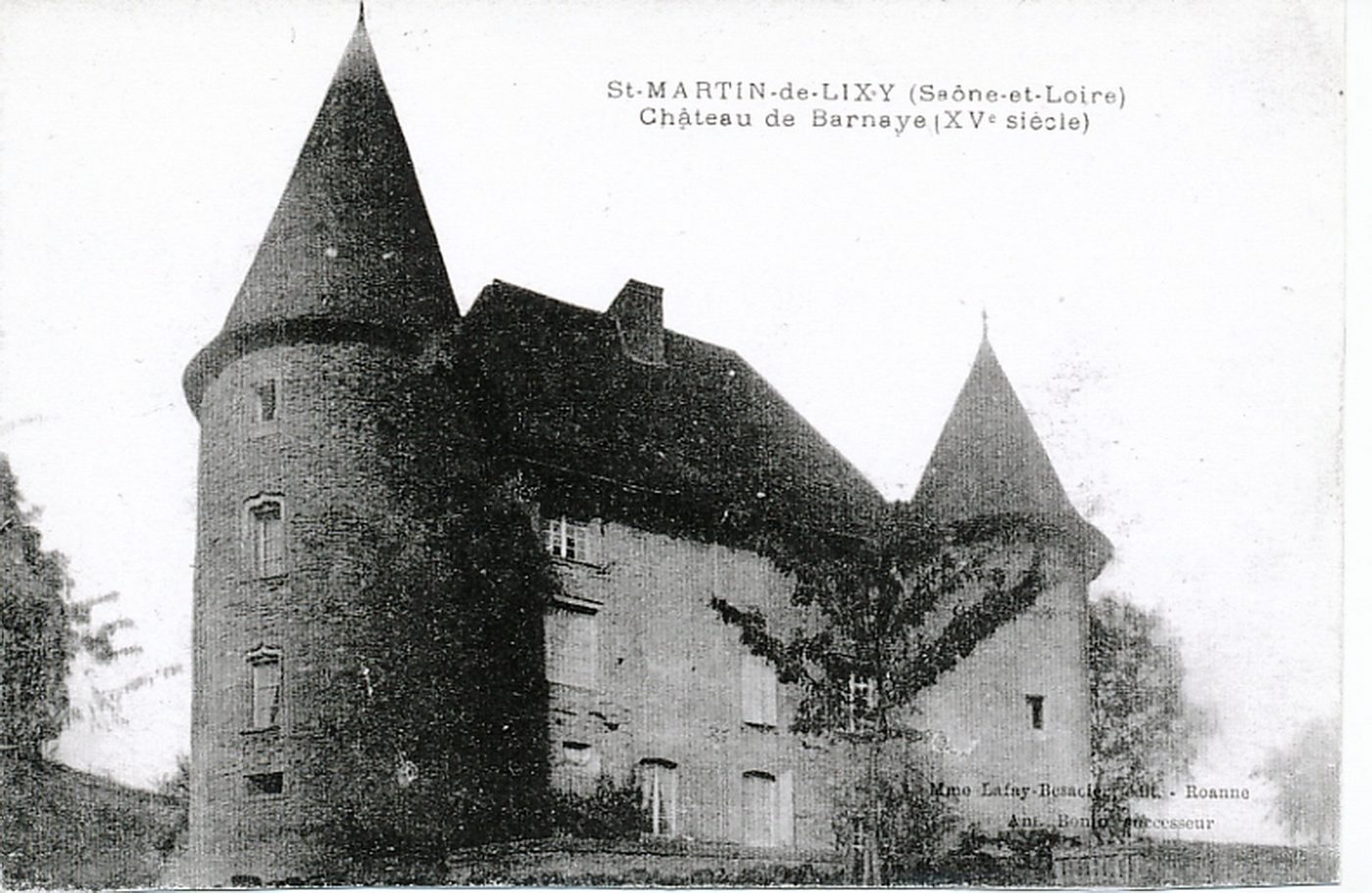 Saint-Martin-de-Lixy. Château de Barnaye (XVe s.).