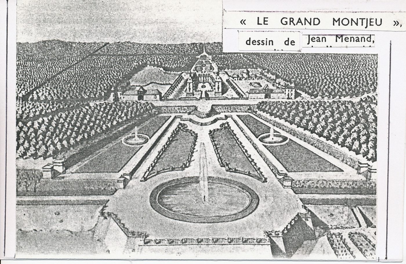 Le grand Montjeu. Dessin de Jean Menand.