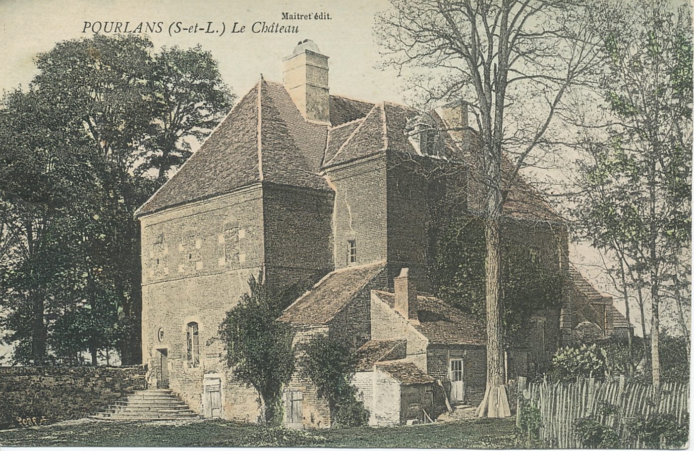 Pourlans. Le château.